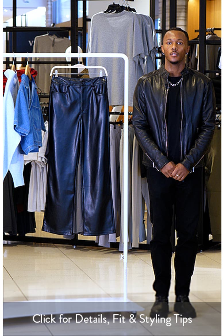 Maverick High Waist Straight Leg Faux Leather Pants video