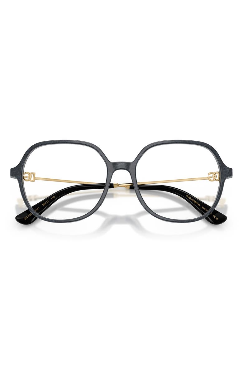 Dolce&Gabbana 54mm Butterfly Optical Glasses, Alternate, color, Lace Gray / Demo Lens