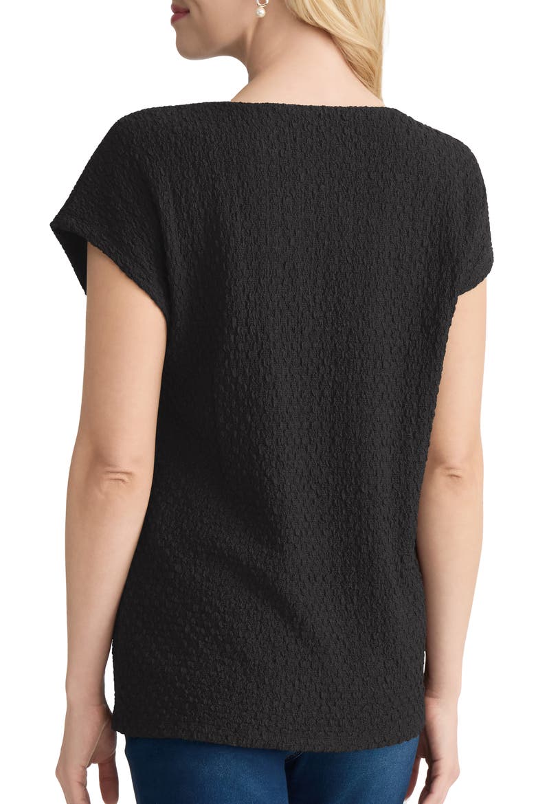 Extended Shoulder Textured Top, Alternate, color, JONES BLACK