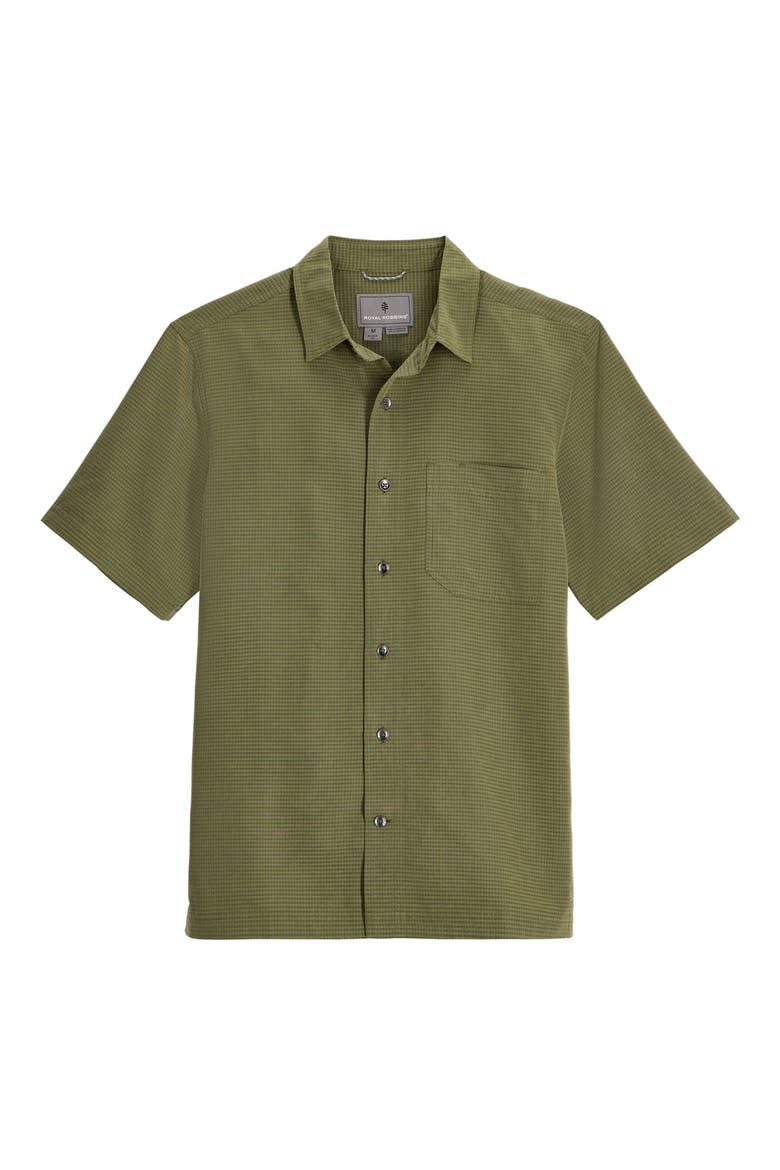 Desert Pucker Button-Up Shirt, Main, color, OLIVE