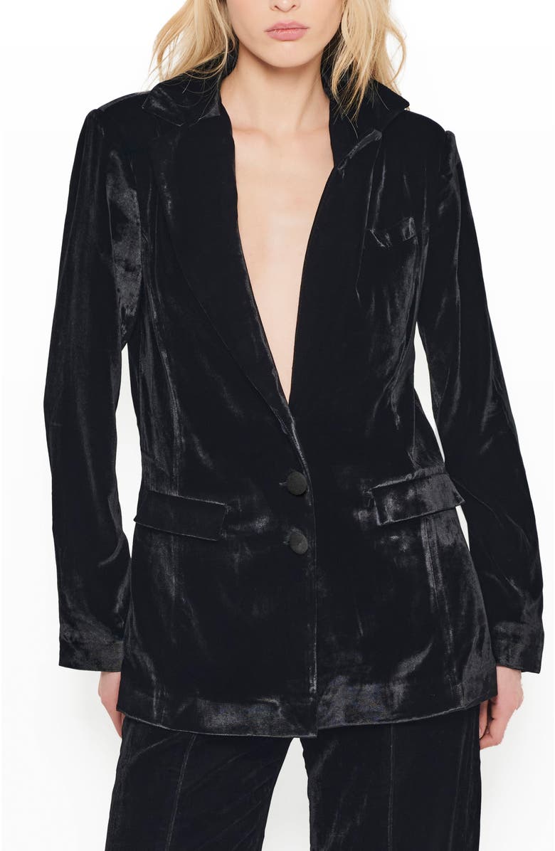AS by DF Fiona Velvet Boyfriend Blazer, Main, color,