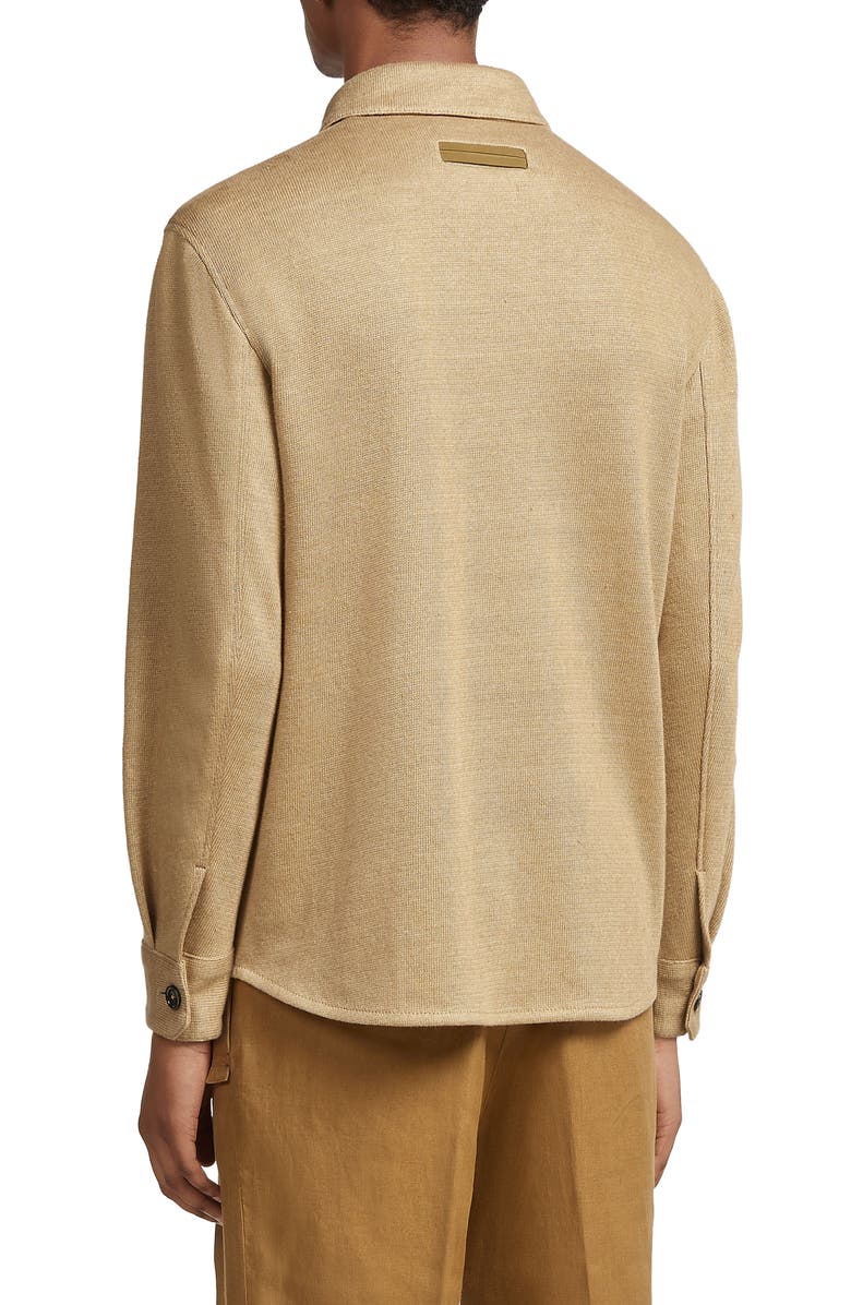 ZEGNA Luxury Linen Overshirt, Alternate, color, 