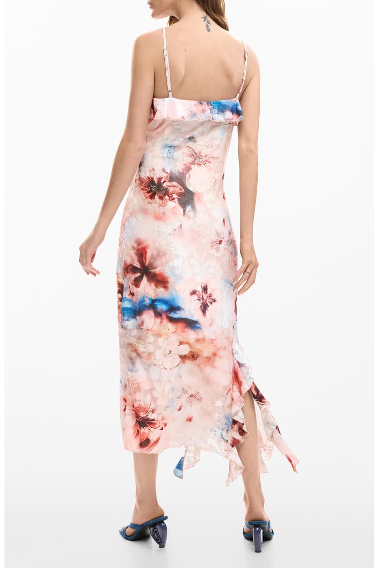Floral Print Ruffle Dress, Alternate, color, LIGHT PINK