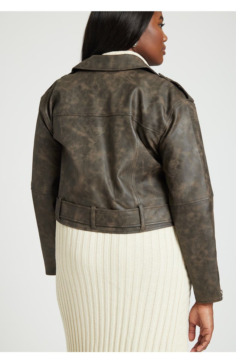 ELOQUII Patina Moto Jacket, Alternate, color, 