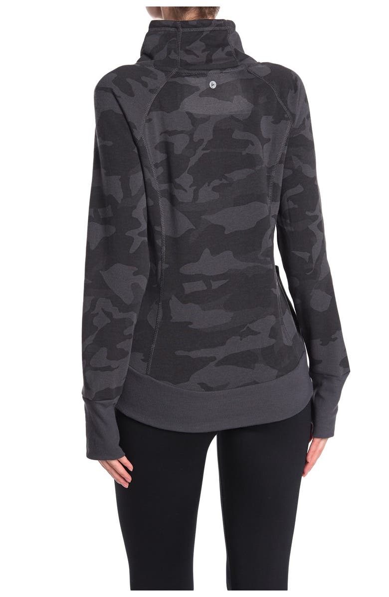 90 DEGREE BY REFLEX Terry Bushed Cowl Neck Sweatshirt, Alternate, color, 