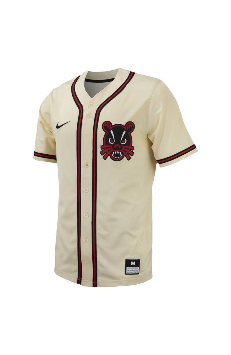Nike Men's Nike  Natural Cincinnati Bearcats Replica Full-Button Baseball Jersey, Alternate, color, 