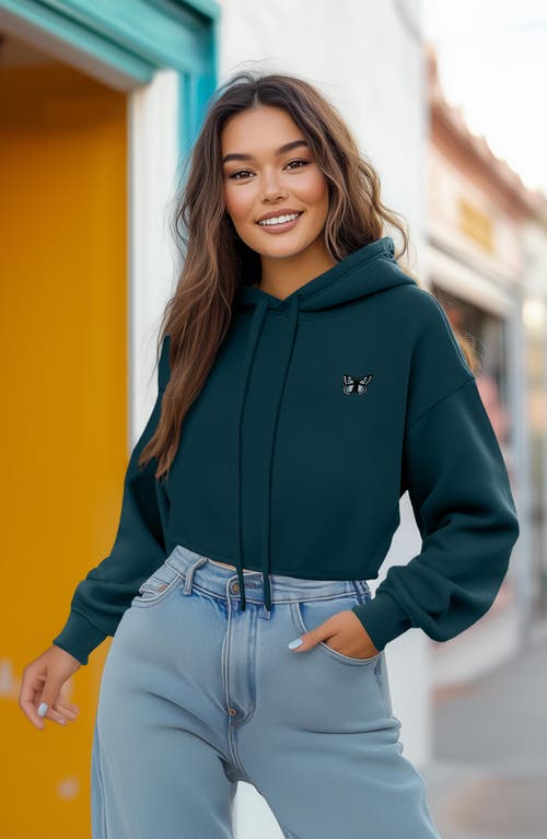 DALIX DALIX BUTTERFLY CROPPED HOODIE 