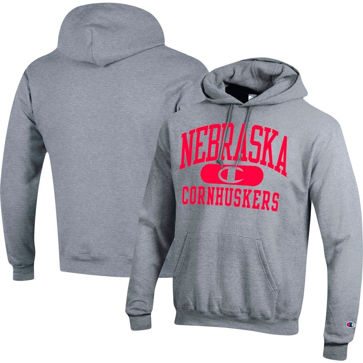 Champion Men's Champion Heather Gray Nebraska Huskers Arch Pill ...