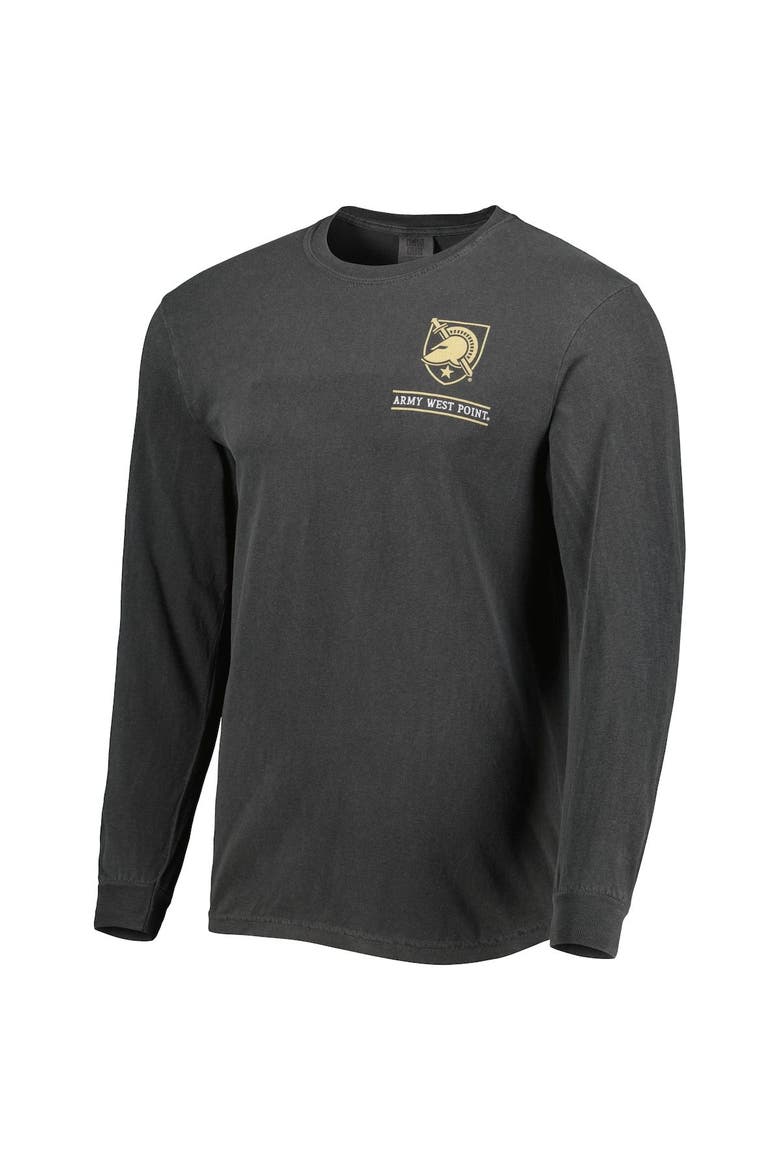 Men's Black Army Black Knights Circle Campus Scene Long Sleeve T-Shirt, Alternate, color, Black