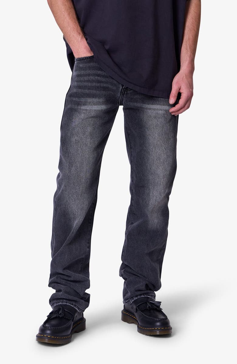 mnml Straight Leg Jeans, Main, color, Washed Black