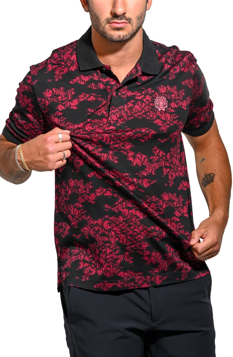 Maceoo Mozartleaftip Red Stretch Nylon Polo, Alternate, color, Red