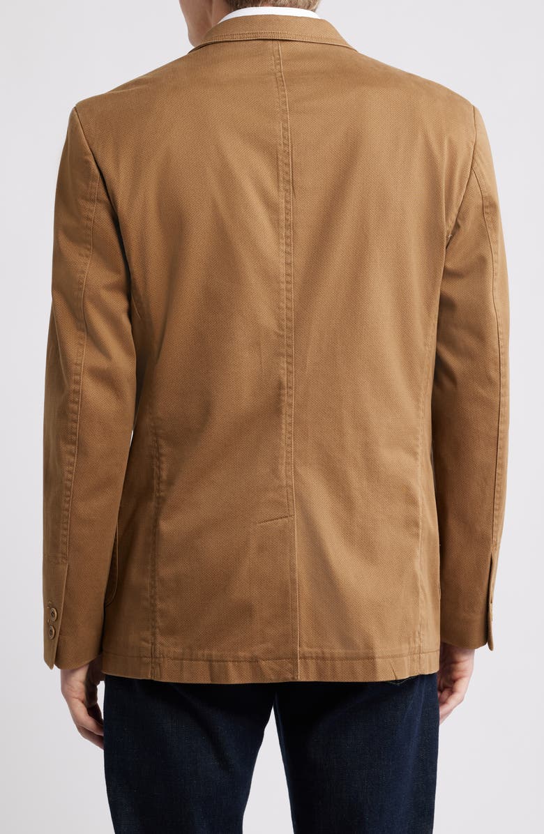 Johnston & Murphy Brown Microprint Stretch Cotton Sport Coat, Alternate, color, Brown