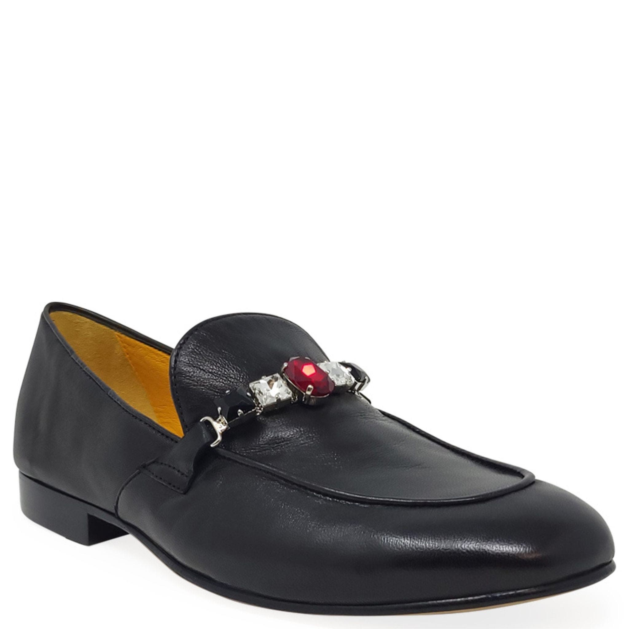 Madison Maison Flat Jewel Loafer, Alternate, color, Black