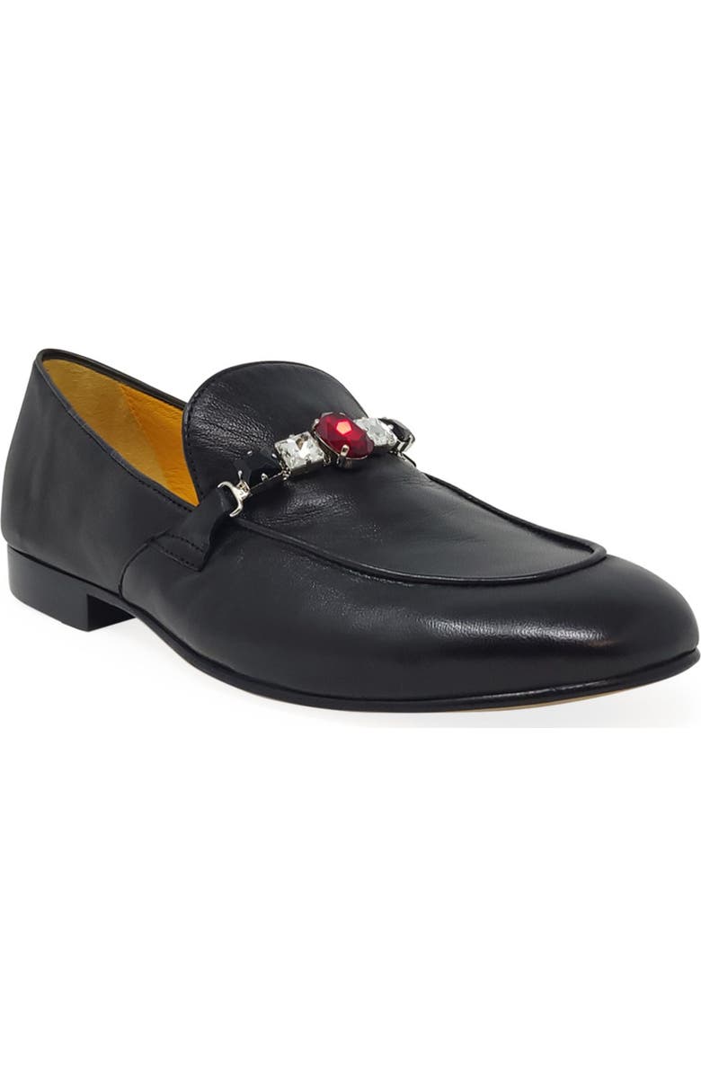 Madison Maison Flat Jewel Loafer, Alternate, color, Black