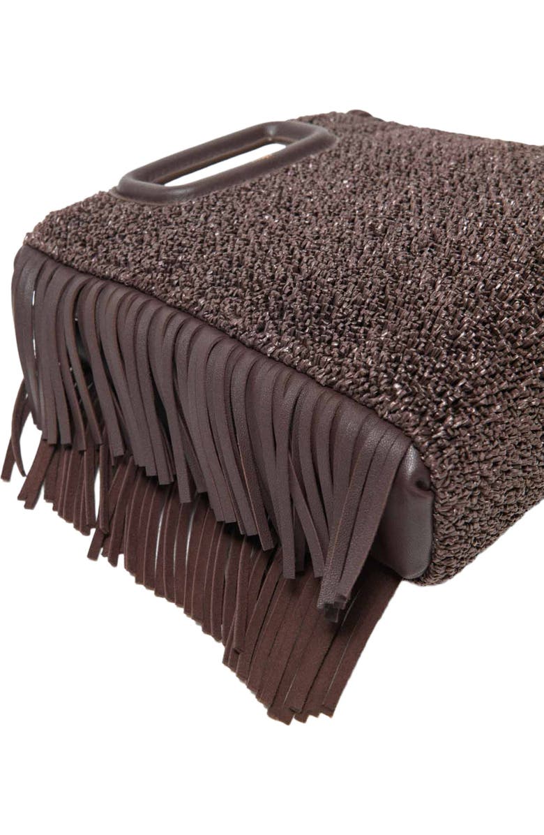maje M new raffia, Alternate, color, Dark Brown