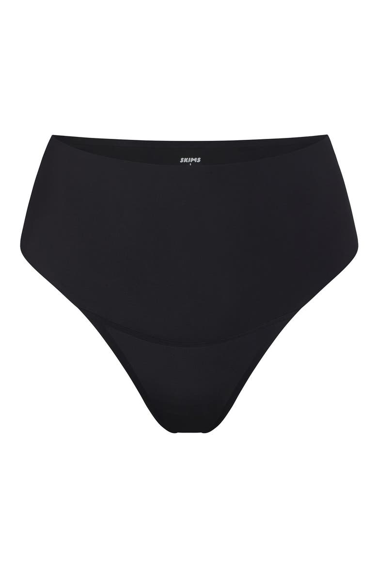 Smoothing Intimates High Waist Thong, Alternate, color, ONYX