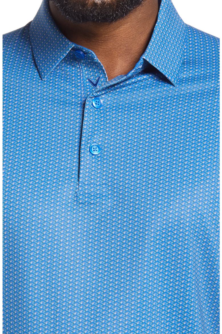 Swing Tech™ Neat Performance Golf Polo, Alternate, color, EGYPTIAN BLUE