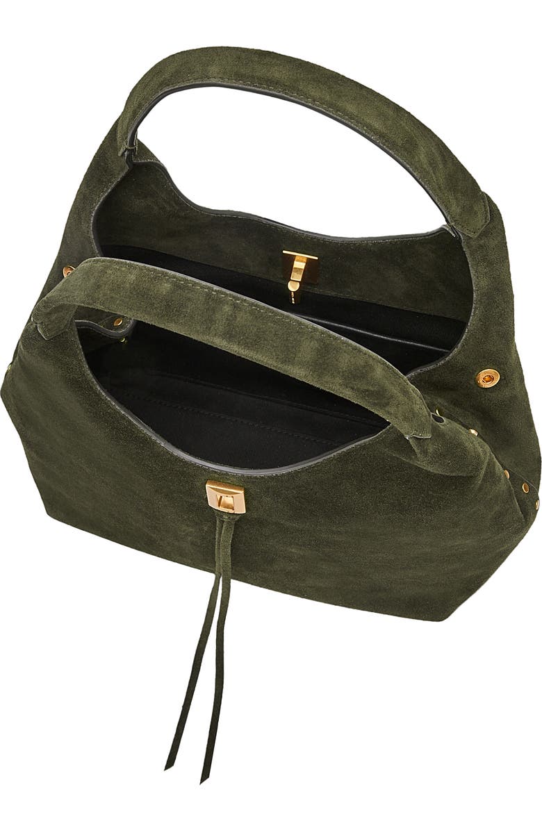 Rebecca Minkoff Darren Suede Carrysome Bag, Alternate, color, Moss