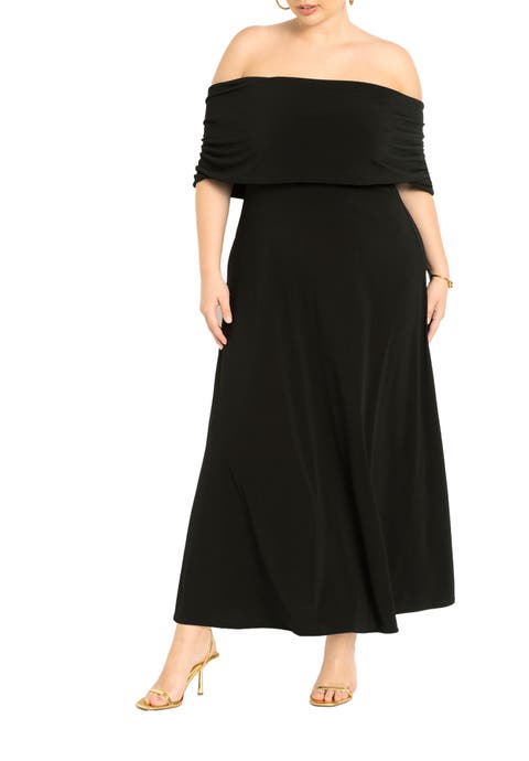 Off The Shoulder Maxi Dress (Plus Available)