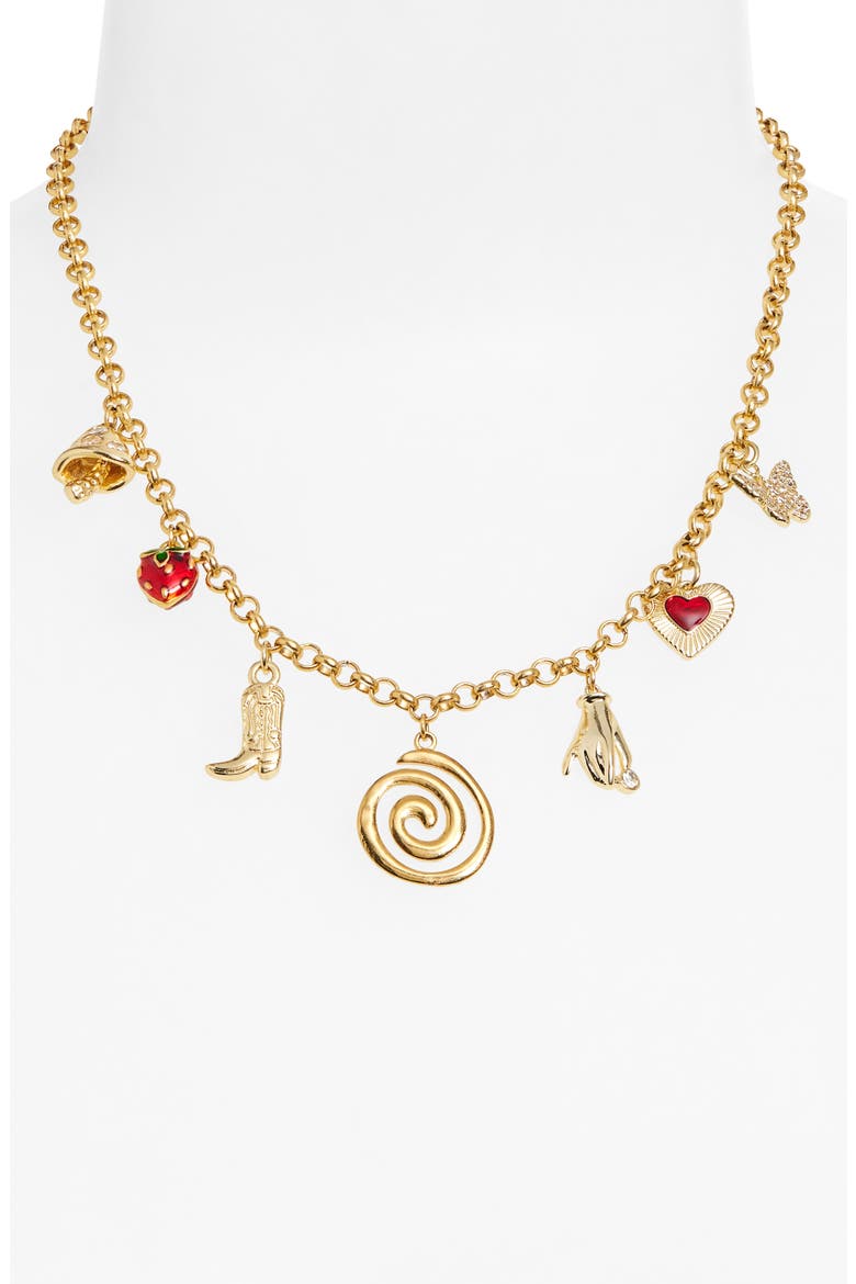 Summer Lovin' Charm Necklace, Alternate, color, GOLD