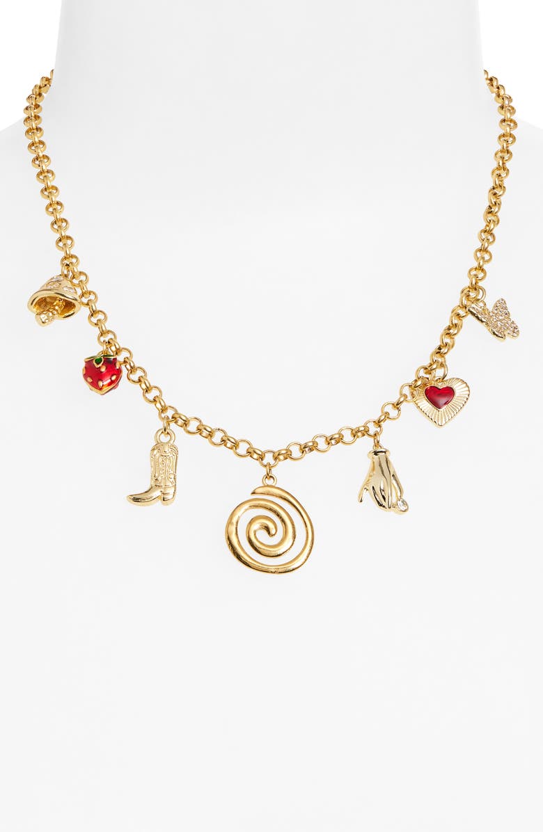 VIDAKUSH Summer Lovin' Charm Necklace, Alternate, color, Gold