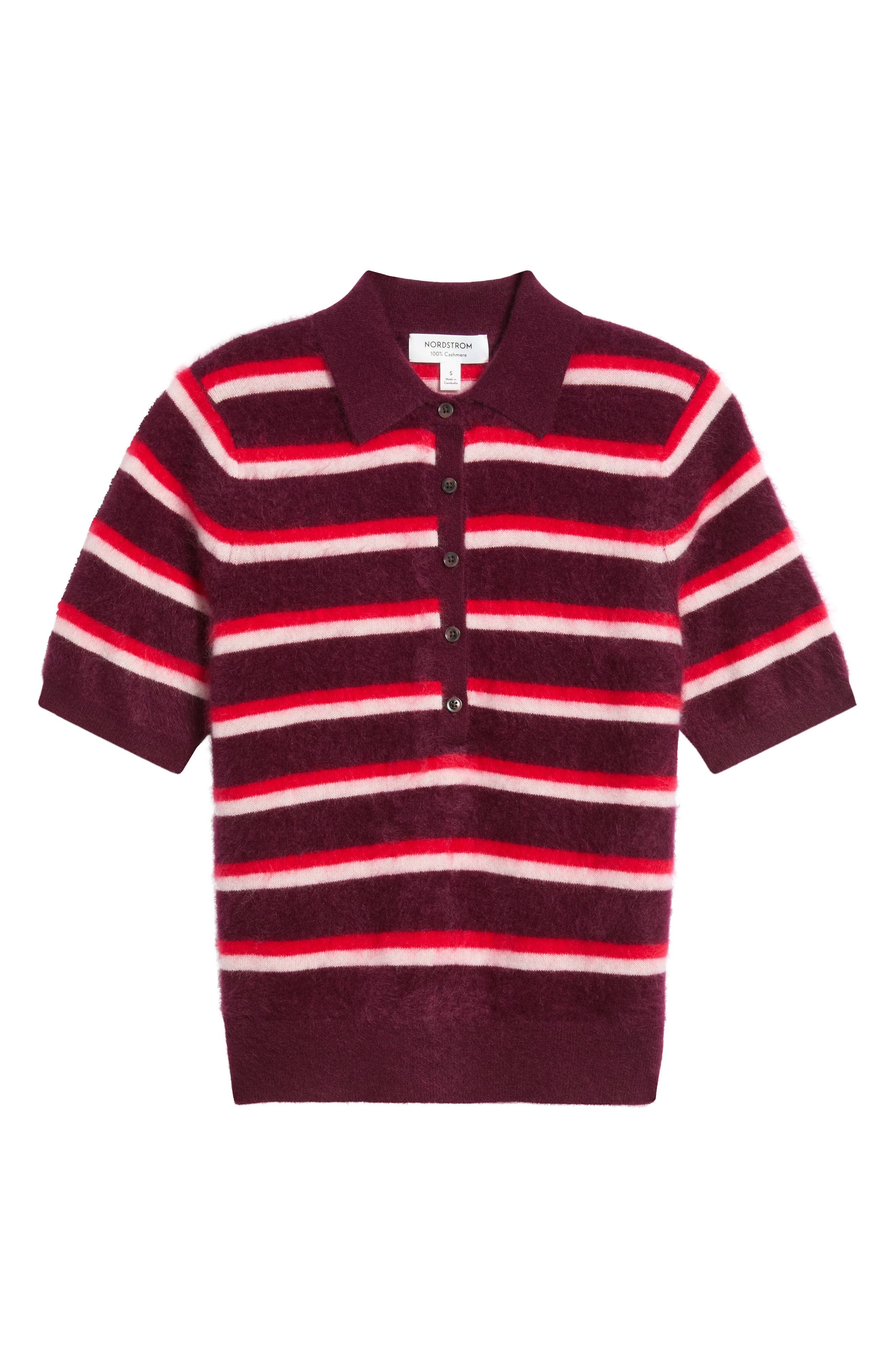 BURGUNDY- PINK LUELLA STRIPE