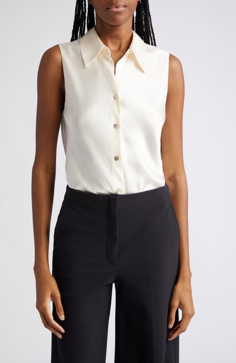 Silk Button-Up Blouse