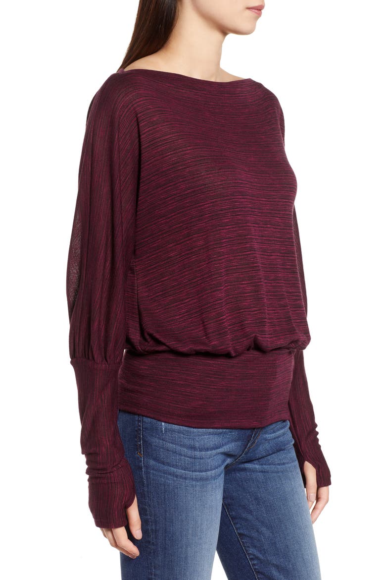 Blouson Top, Alternate, color, PINOT