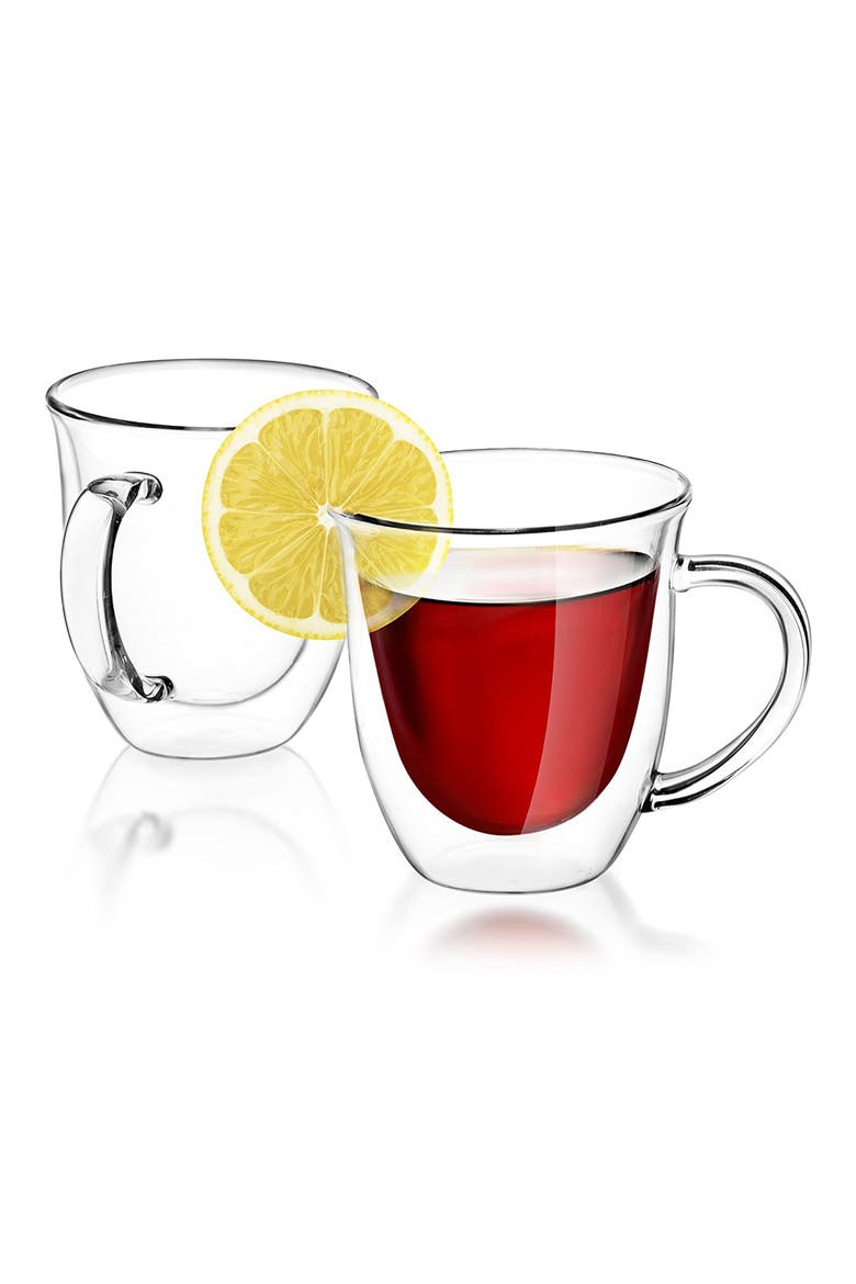 Serene Drinking Mugs - Set of 4, Alternate, color, CLEAR