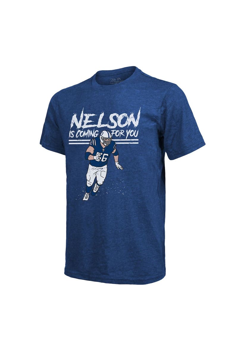 Majestic Threads Men's Majestic Threads Quenton Nelson Royal Indianapolis Colts Tri-Blend Player T-Shirt, Alternate, color,