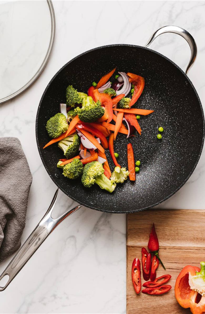 Cuisine::pro<sup>®</sup> IRONROC<sup>™</sup> 4.8 Qt Wok with Lid, Alternate, color, Black