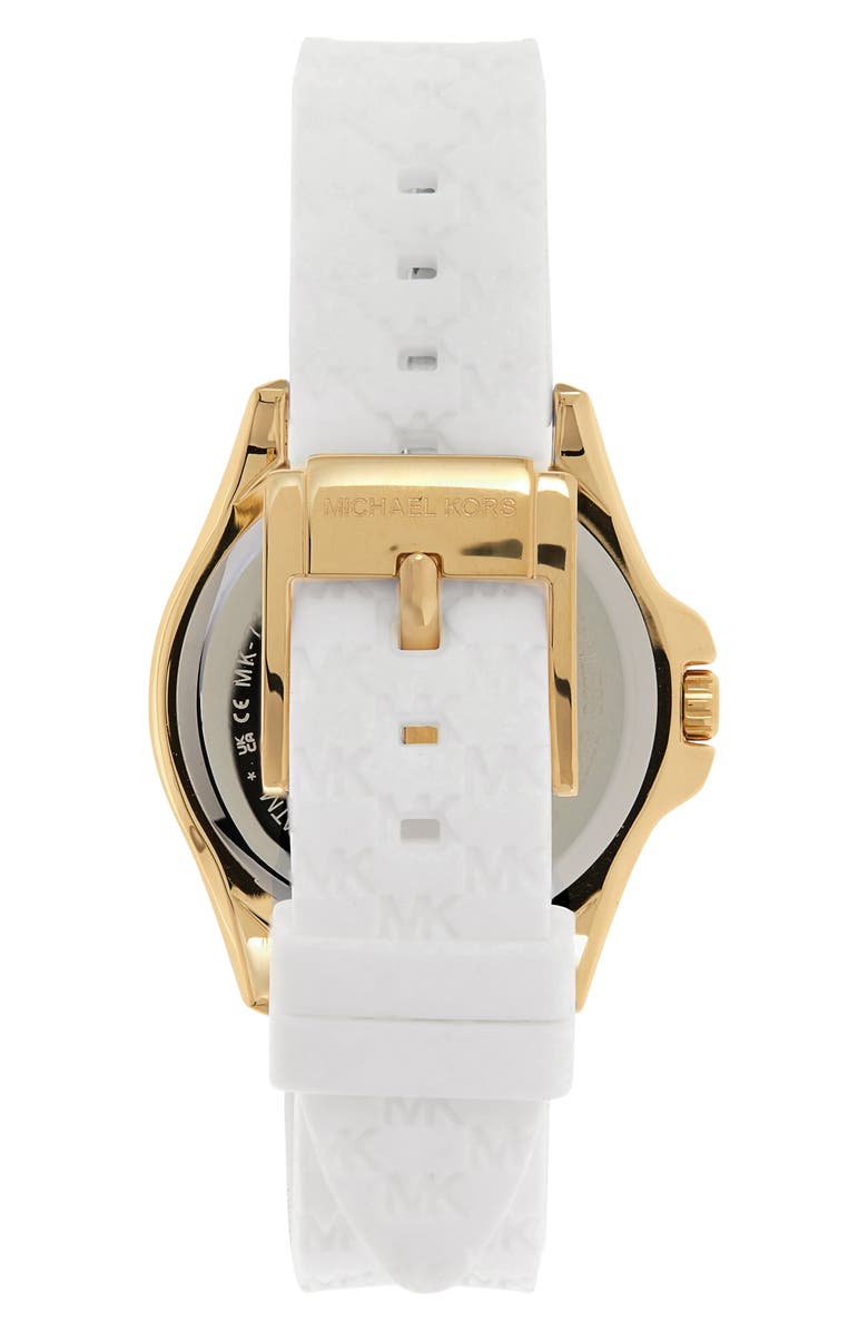 Michael Kors Mini Pilot Silicone Strap Multifunction Watch, 36mm, Alternate, color, 