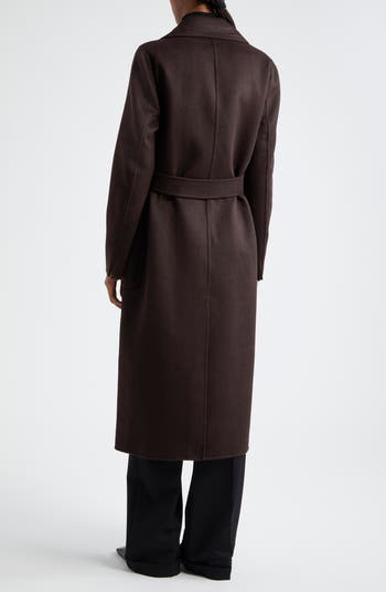 Lucia Tie Waist Wool Blend Coat