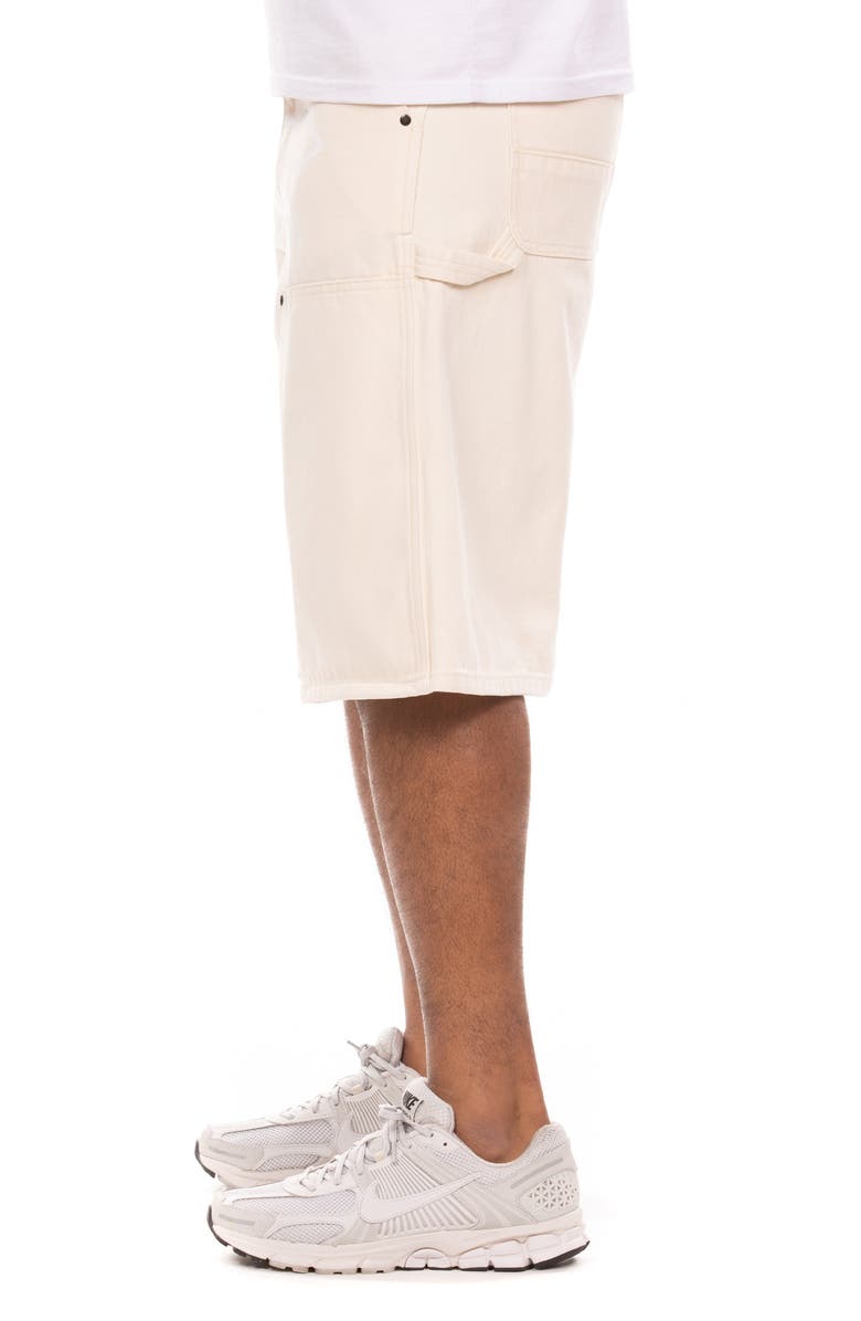 ICECREAM Choco Cotton Twill Carpenter Shorts, Alternate, color, Antique White
