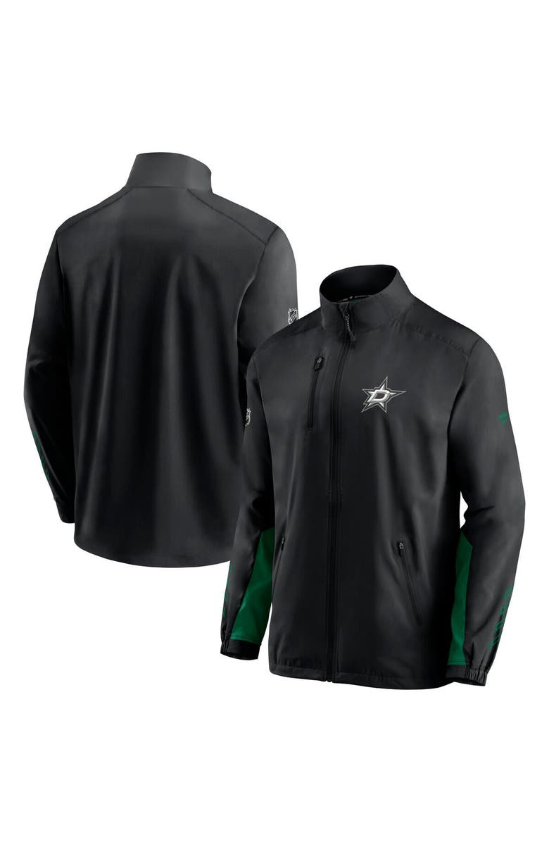 FANATICS Men's Fanatics Branded Black Dallas Stars Authentic Pro Locker Room Rinkside Full-Zip Jacket, Main, color, 