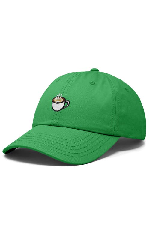Dalix Cappuccino Embroidered Casual Cap In Kelly Green