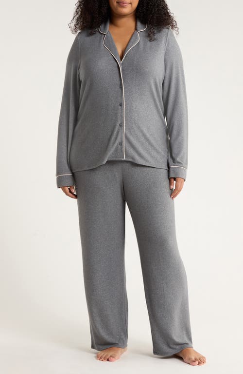 Nordstrom Brushed Hacci Pajamas In Gray