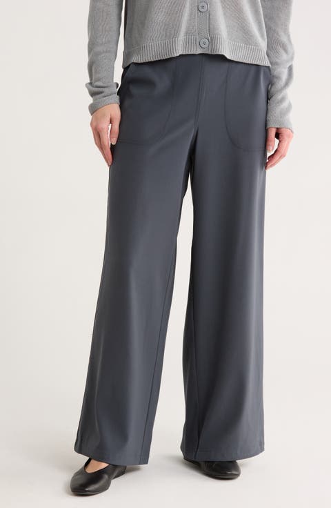 Twill Easy Wide Leg Trouser