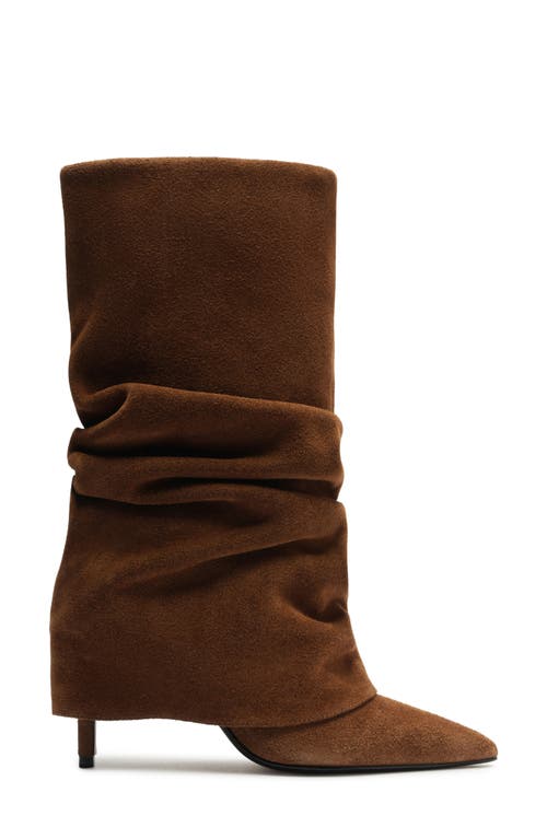 Schutz Mikki Up Cloak Pointed Toe Boot In Brown