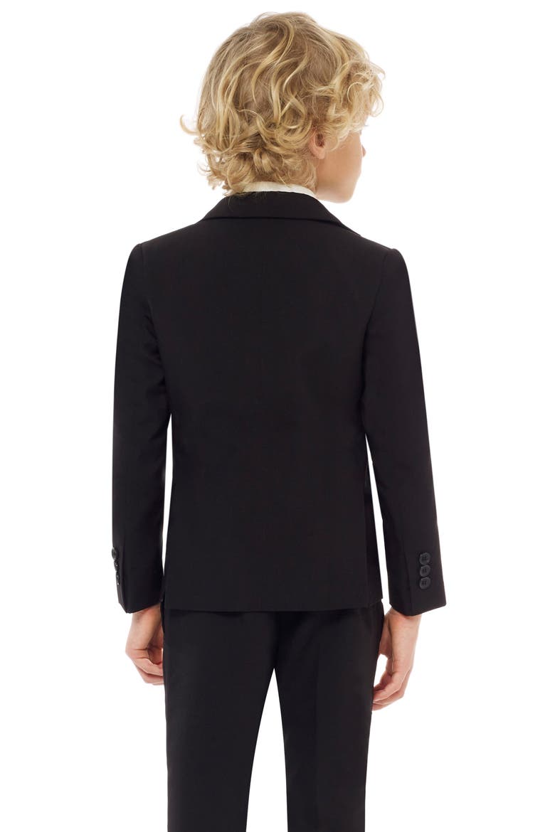 Kids' Two-Piece Suit & Clip-On Tie, Alternate, color, BLACK