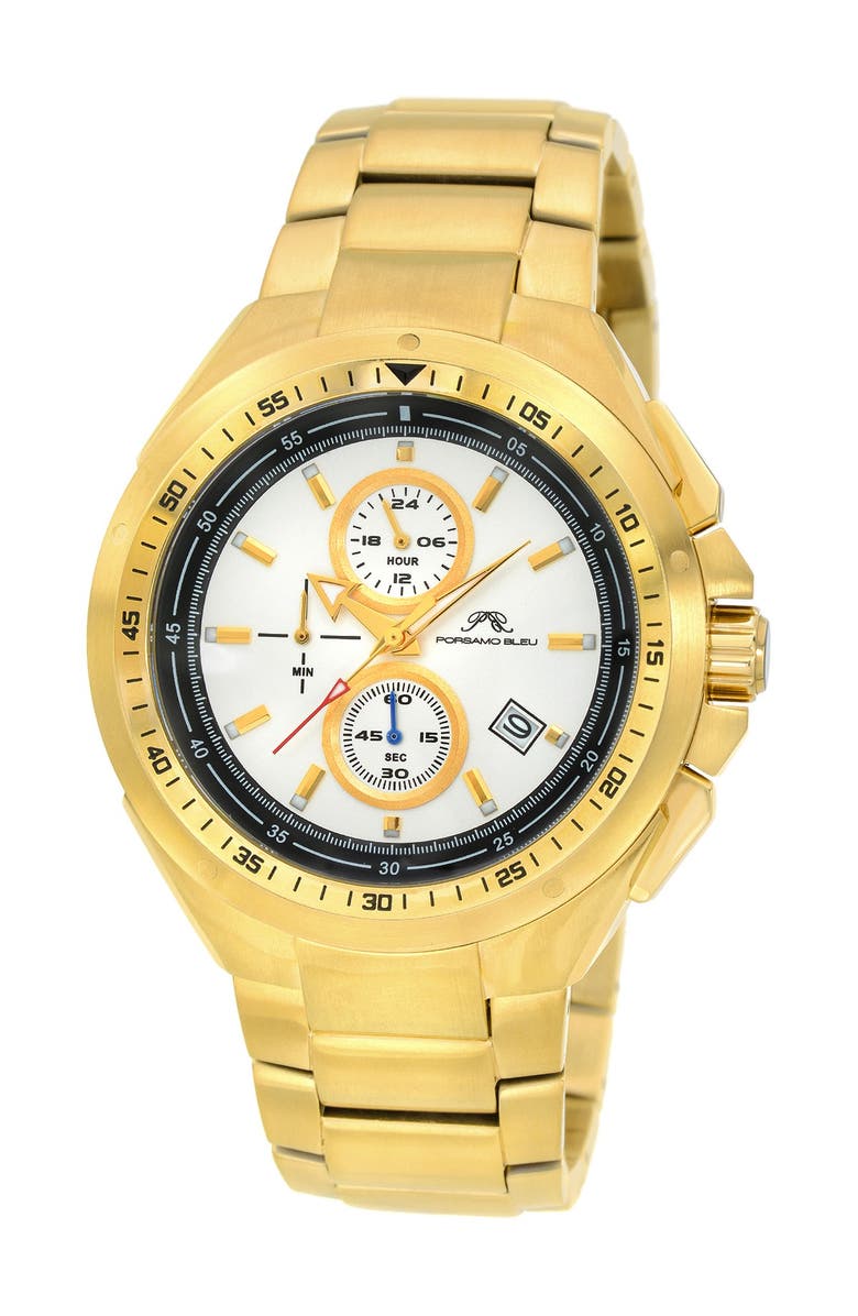 PORSAMO BLEU Men's Damien Bracelet Watch, 47mm, Alternate, color, 