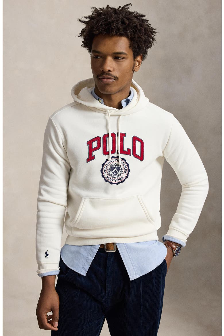 Graphic Fleece Hoodie, Alternate, color, WHITE