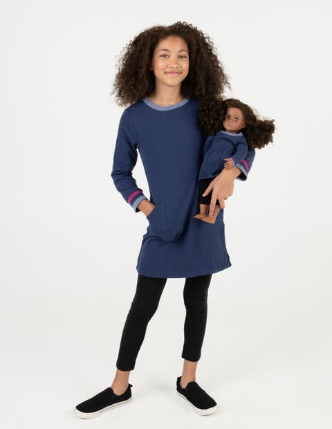 Girls Sweatshirt Dress with Matching Doll Dress