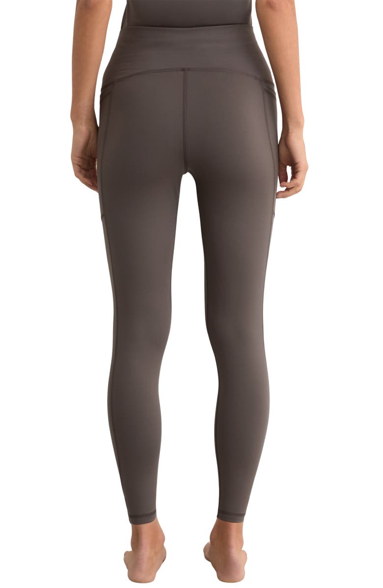 Reiss Lennie High Waist Leggings, Alternate, color, Taupe Brown