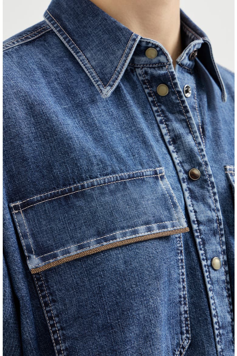 Lightweight denim shirt, Alternate, color, Denim