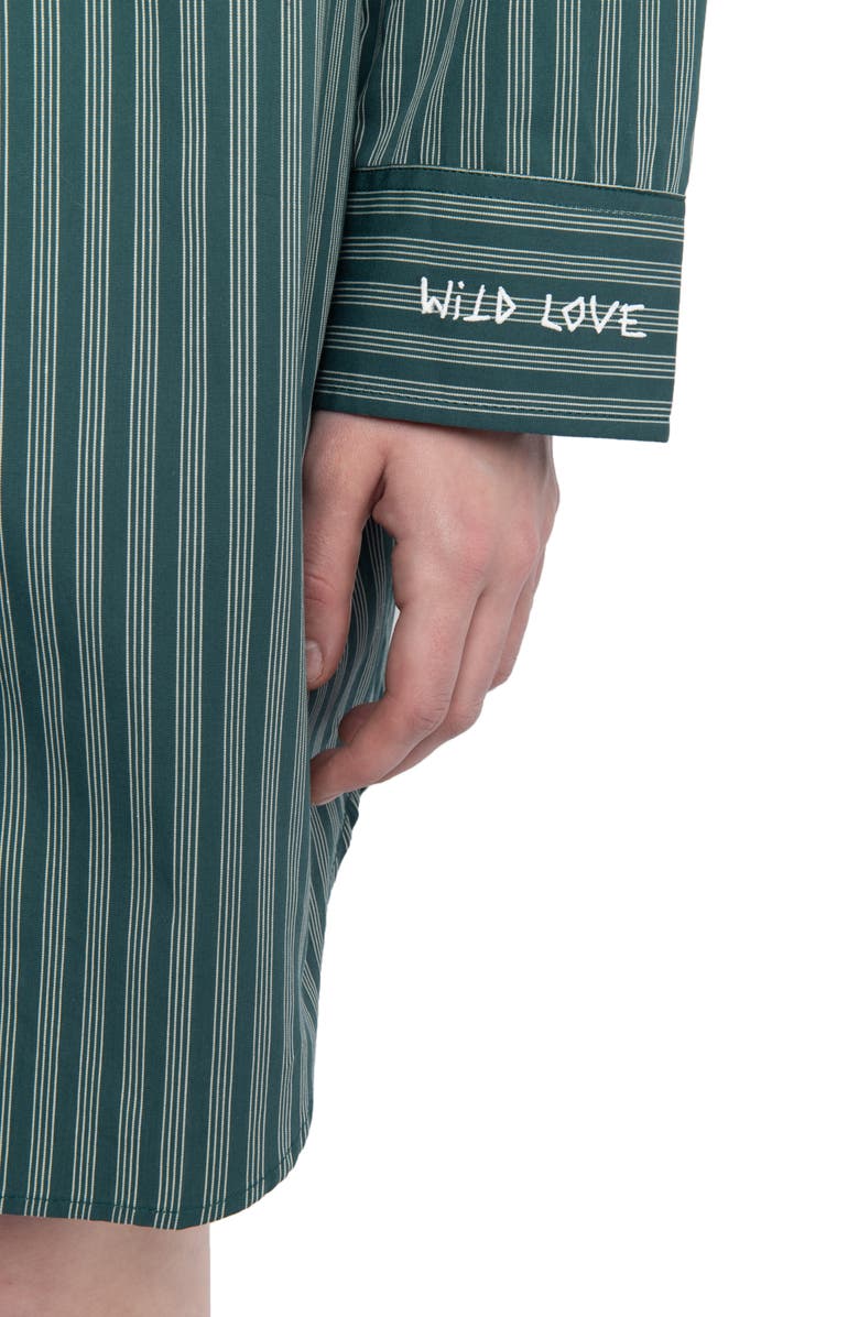 Zadig & Voltaire Rorning Stripe Long Sleeve Shirtdress, Alternate, color,