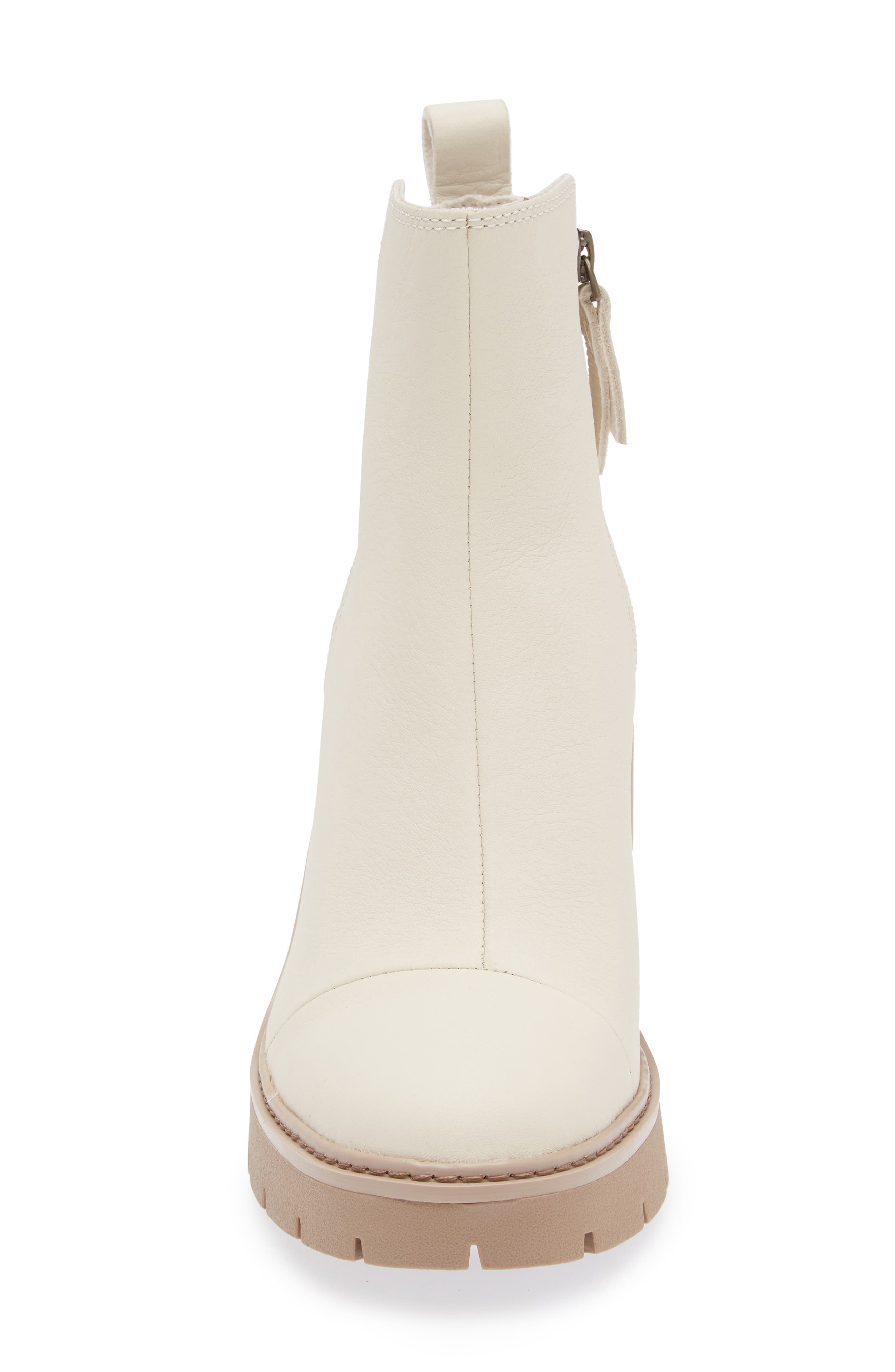 TOMS Rya Leather Bootie, Alternate, color, Natural