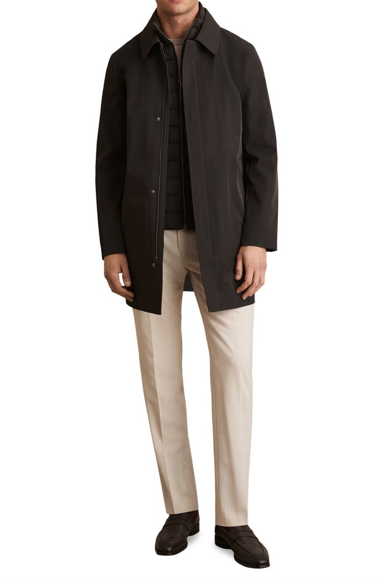 Logan Water Resistant Overcoat with Removable Funnel Neck Insert, Alternate, color, BROWN