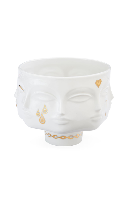 Jonathan Adler Gilded Dora Maar Decorative Bowl In Gold/white
