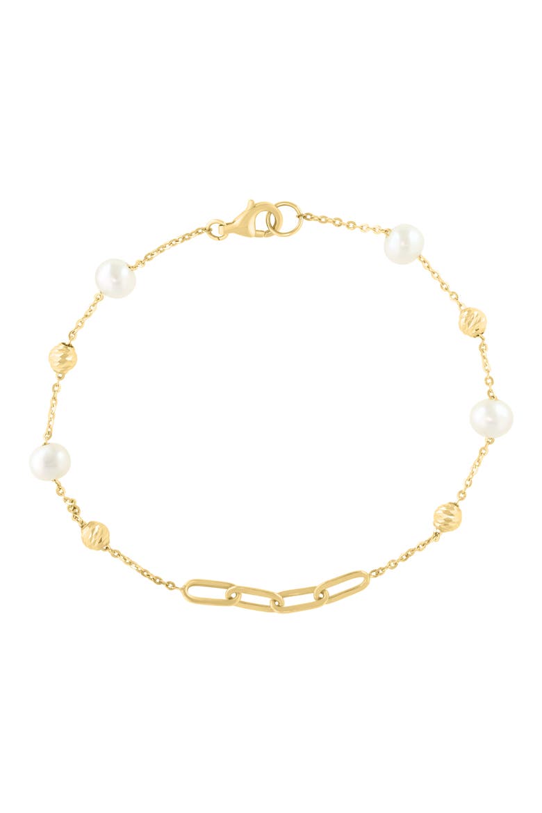 Freshwater Pearl Chain Bracelet, Main, color, WHITE